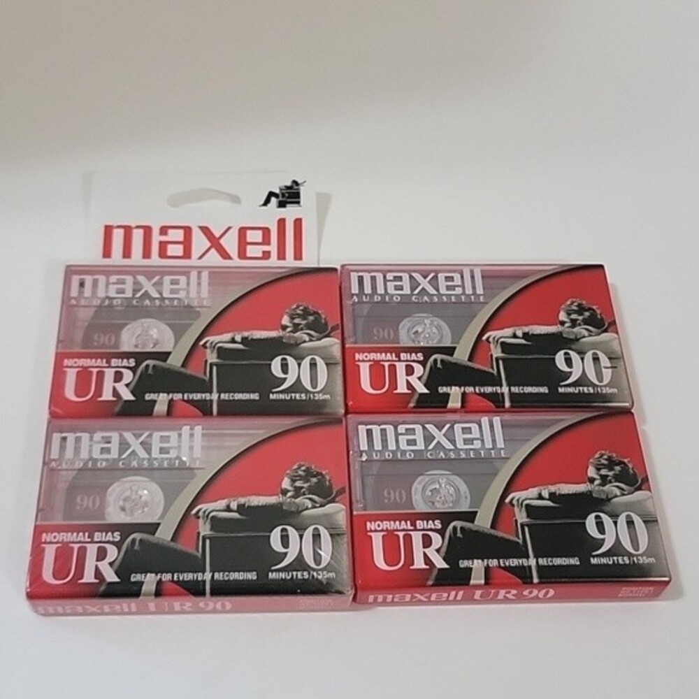 MAXELL UR 90 Min Audio Cassettes 4 Ct.